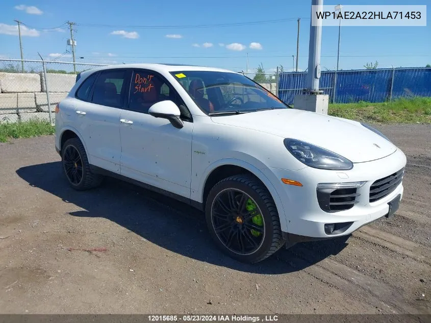 WP1AE2A22HLA71453 2017 Porsche Cayenne Se Hybrid/Platinum