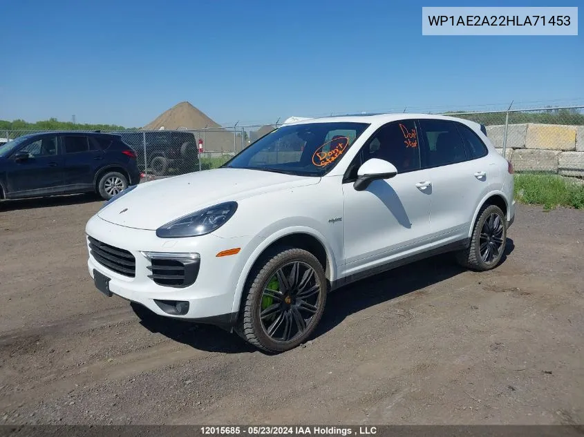 WP1AE2A22HLA71453 2017 Porsche Cayenne Se Hybrid/Platinum