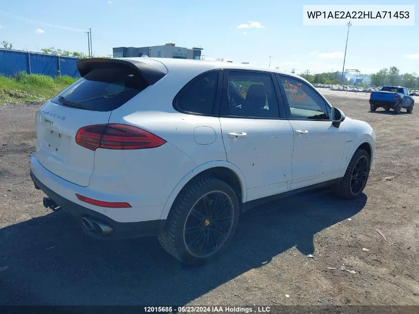 WP1AE2A22HLA71453 2017 Porsche Cayenne Se Hybrid/Platinum