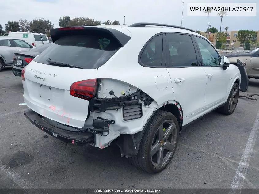 2017 Porsche Cayenne E-Hybrid S Platinum Edition VIN: WP1AE2A20HLA70947 Lot: 39457509