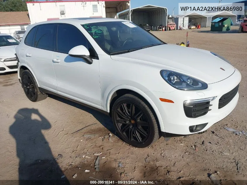 2017 Porsche Cayenne Platinum Edition VIN: WP1AA2A2XHKA86980 Lot: 39510341