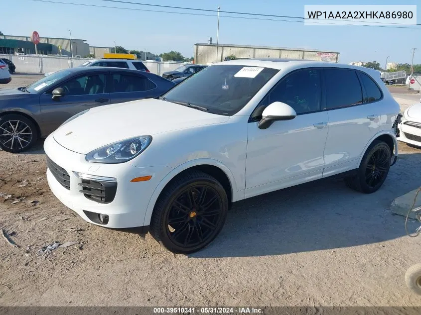 2017 Porsche Cayenne Platinum Edition VIN: WP1AA2A2XHKA86980 Lot: 39510341