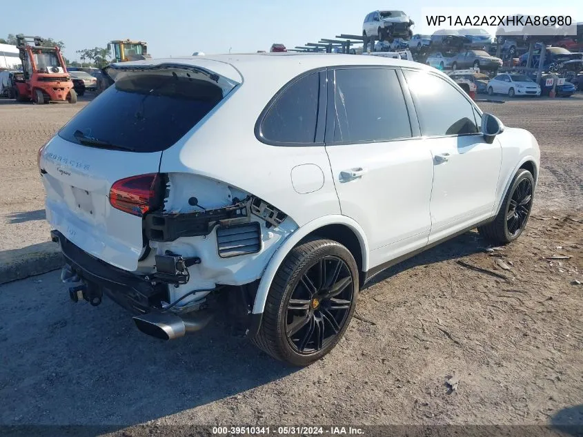 WP1AA2A2XHKA86980 2017 Porsche Cayenne Platinum Edition