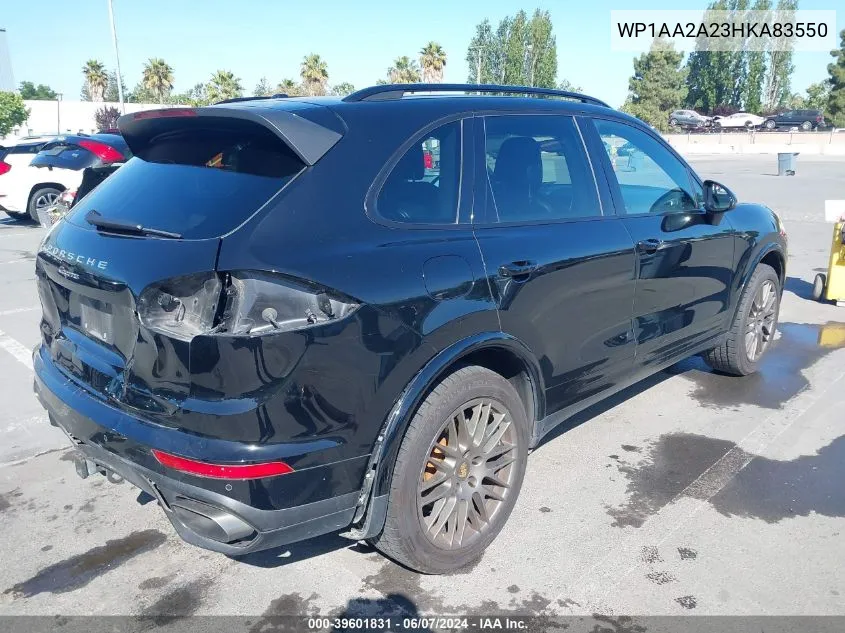 WP1AA2A23HKA83550 2017 Porsche Cayenne Platinum Edition