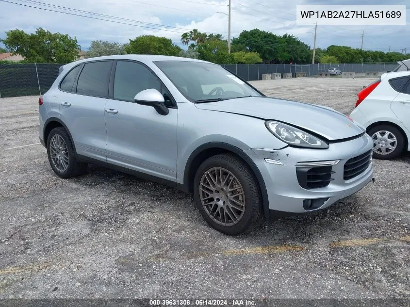 2017 Porsche Cayenne S VIN: WP1AB2A27HLA51689 Lot: 39631308