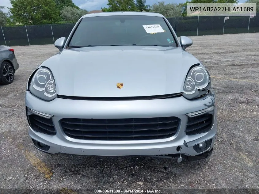 2017 Porsche Cayenne S VIN: WP1AB2A27HLA51689 Lot: 39631308