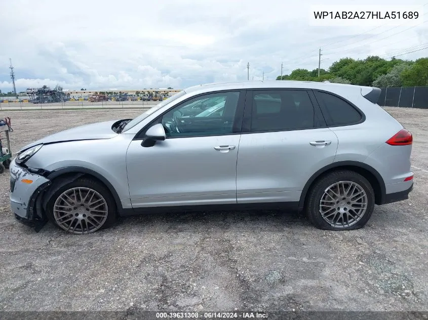 WP1AB2A27HLA51689 2017 Porsche Cayenne S