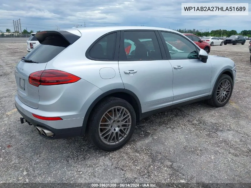 WP1AB2A27HLA51689 2017 Porsche Cayenne S