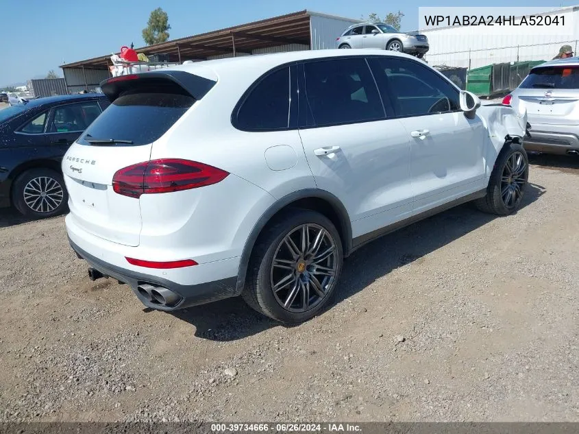 2017 Porsche Cayenne S VIN: WP1AB2A24HLA52041 Lot: 39734666