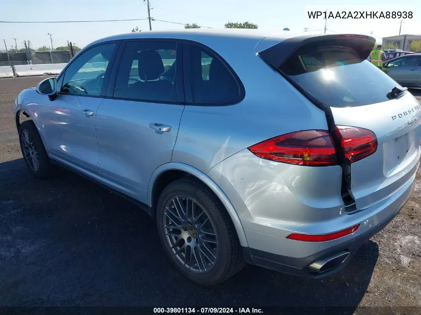 2017 Porsche Cayenne Platinum Edition VIN: WP1AA2A2XHKA88938 Lot: 39801134