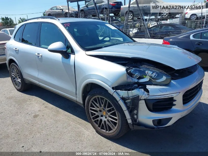 WP1AA2A27HKA87651 2017 Porsche Cayenne Platinum Edition