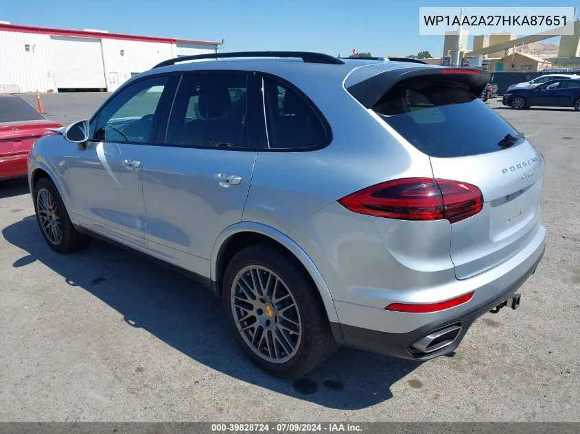 WP1AA2A27HKA87651 2017 Porsche Cayenne Platinum Edition