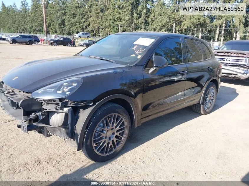 2017 Porsche Cayenne S VIN: WP1AB2A27HLA50560 Lot: 39830134