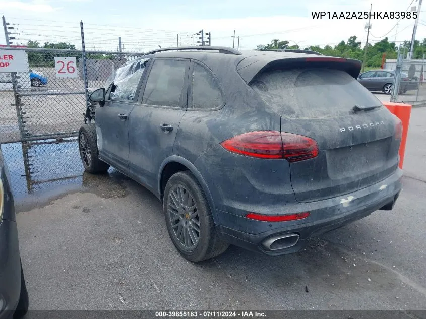 WP1AA2A25HKA83985 2017 Porsche Cayenne Platinum Edition