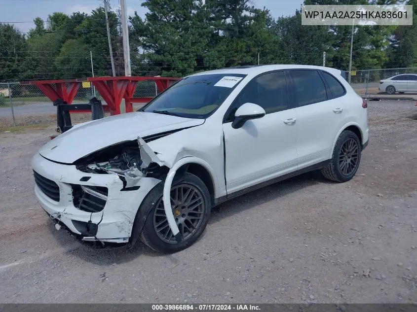 WP1AA2A25HKA83601 2017 Porsche Cayenne Platinum Edition