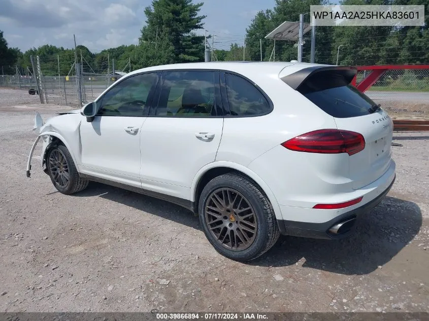 2017 Porsche Cayenne Platinum Edition VIN: WP1AA2A25HKA83601 Lot: 39866894