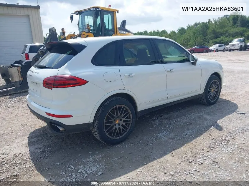 WP1AA2A25HKA83601 2017 Porsche Cayenne Platinum Edition