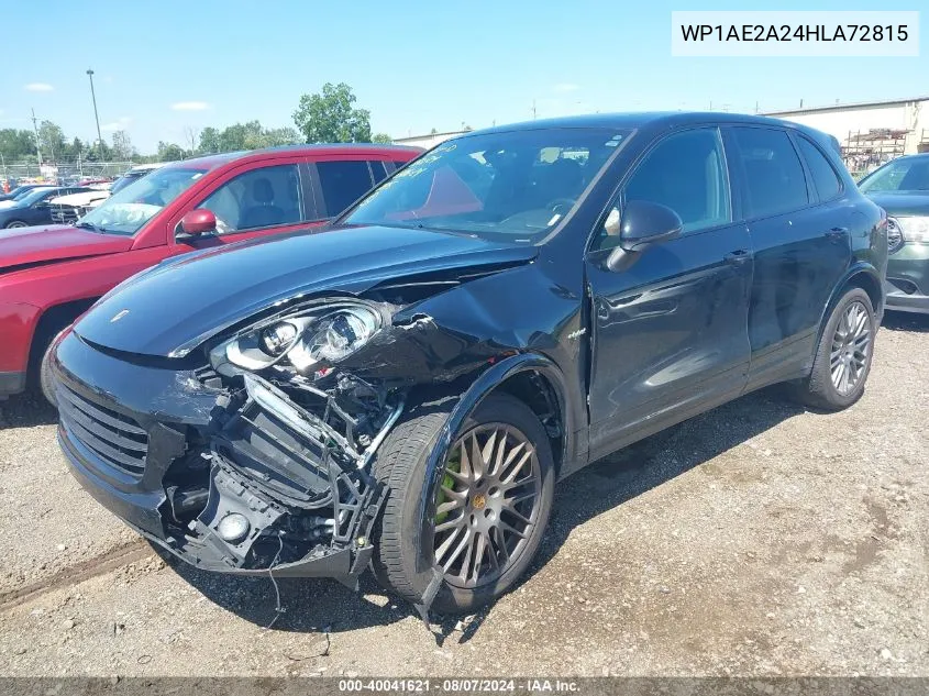 2017 Porsche Cayenne E-Hybrid S Platinum Edition VIN: WP1AE2A24HLA72815 Lot: 40041621