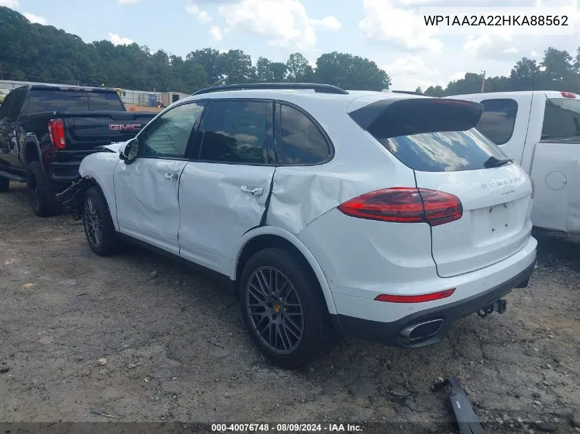 WP1AA2A22HKA88562 2017 Porsche Cayenne Platinum Edition