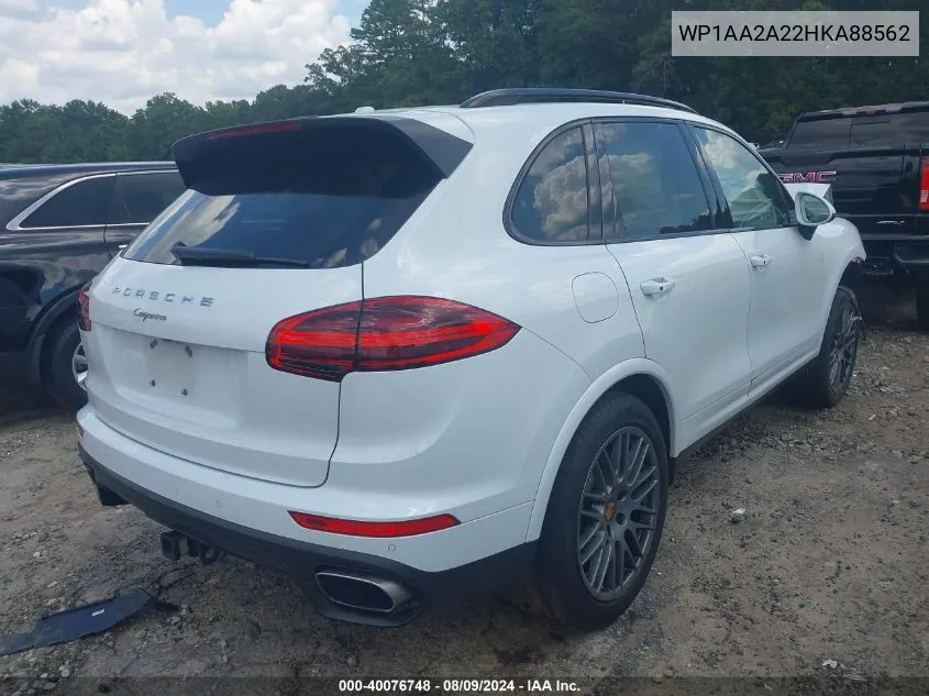 WP1AA2A22HKA88562 2017 Porsche Cayenne Platinum Edition