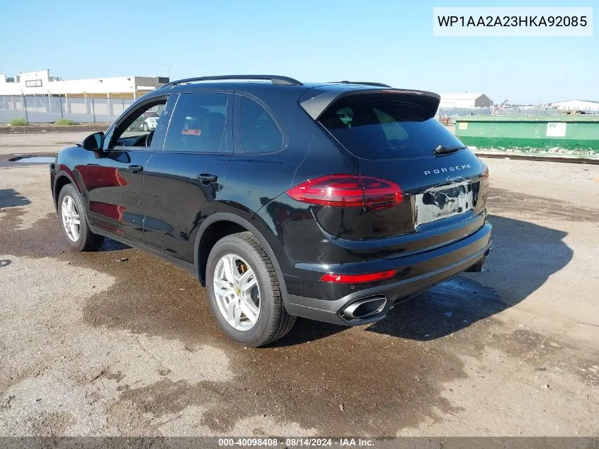 WP1AA2A23HKA92085 2017 Porsche Cayenne