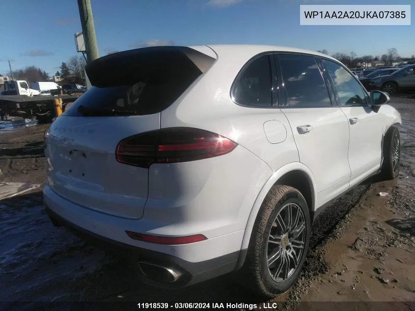 2018 Porsche Cayenne VIN: WP1AA2A20JKA07385 Lot: 11918539