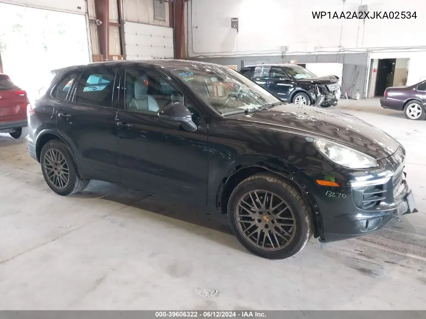 WP1AA2A2XJKA02534 2018 Porsche Cayenne Platinum Edition