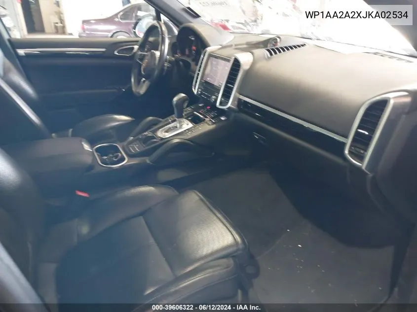 WP1AA2A2XJKA02534 2018 Porsche Cayenne Platinum Edition