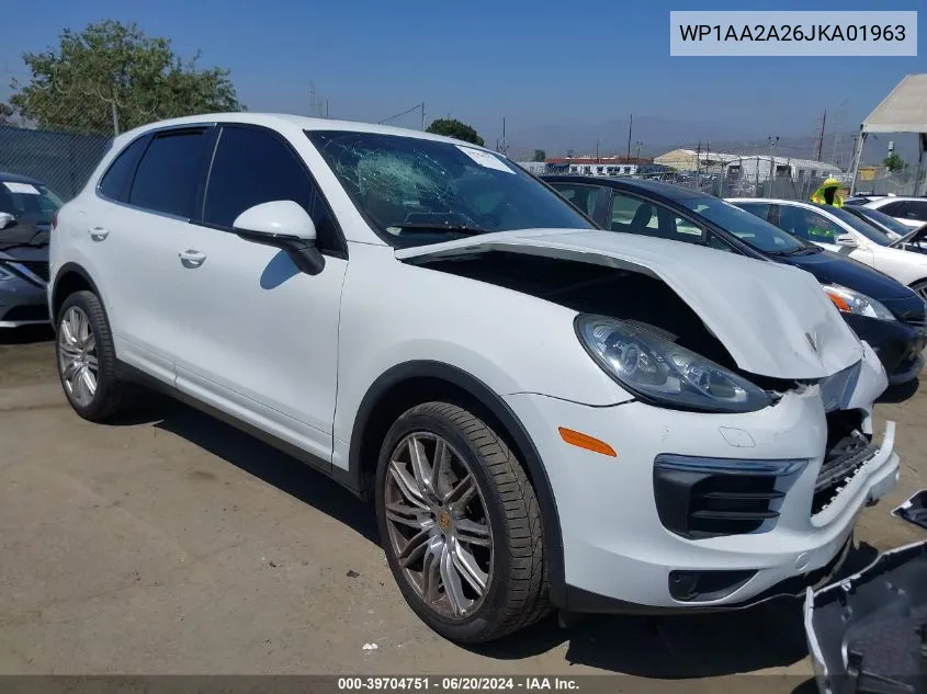 2018 Porsche Cayenne VIN: WP1AA2A26JKA01963 Lot: 39704751