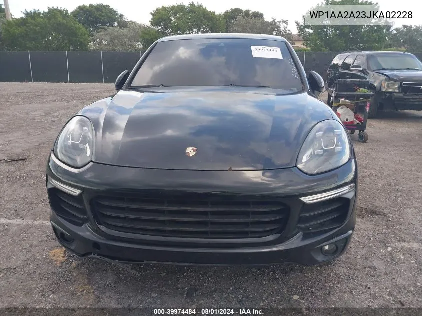 WP1AA2A23JKA02228 2018 Porsche Cayenne Platinum Edition