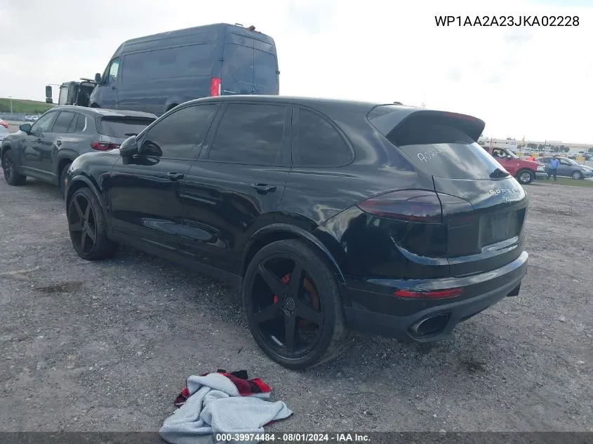 WP1AA2A23JKA02228 2018 Porsche Cayenne Platinum Edition