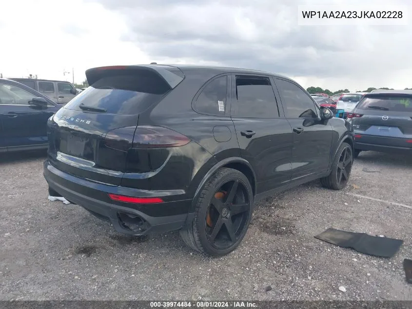 WP1AA2A23JKA02228 2018 Porsche Cayenne Platinum Edition