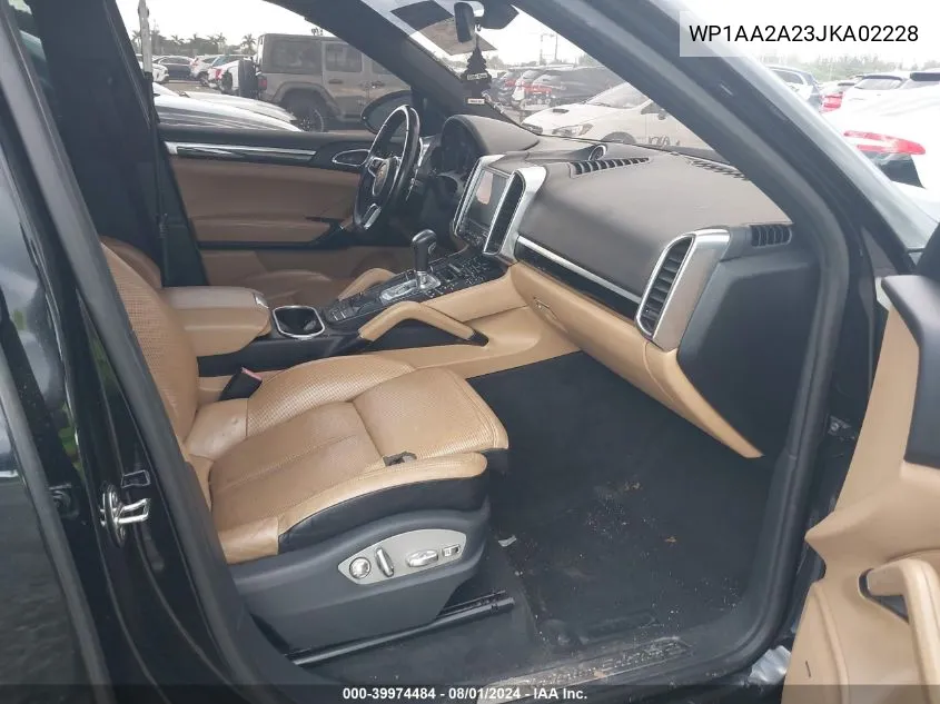 WP1AA2A23JKA02228 2018 Porsche Cayenne Platinum Edition