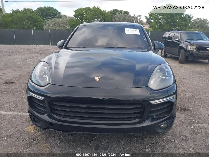 2018 Porsche Cayenne Platinum Edition VIN: WP1AA2A23JKA02228 Lot: 39974484