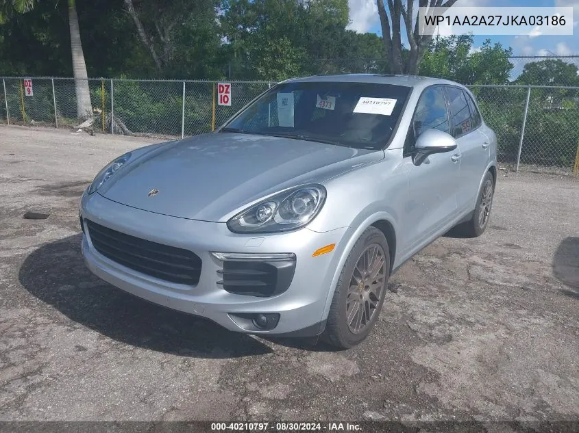 2018 Porsche Cayenne Platinum Edition VIN: WP1AA2A27JKA03186 Lot: 40210797