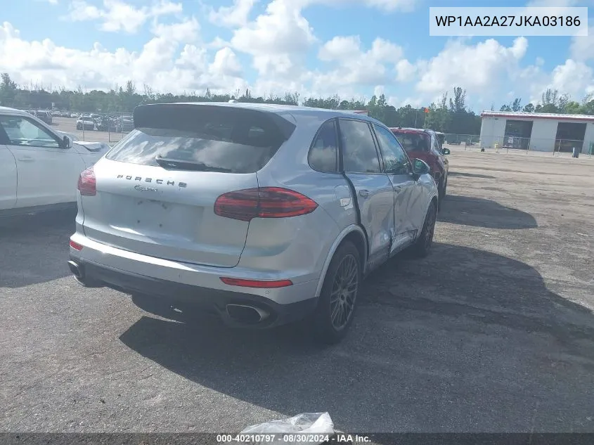 WP1AA2A27JKA03186 2018 Porsche Cayenne Platinum Edition