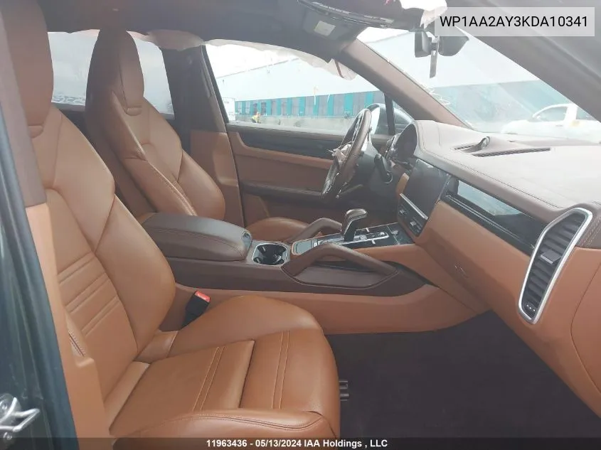 WP1AA2AY3KDA10341 2019 Porsche Cayenne