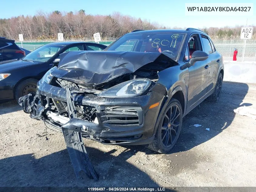 WP1AB2AY8KDA64327 2019 Porsche Cayenne