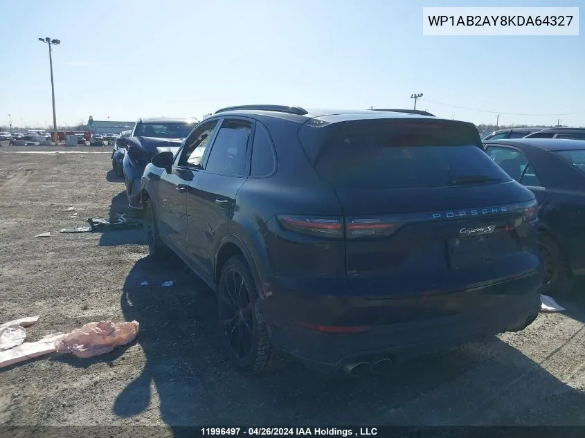 WP1AB2AY8KDA64327 2019 Porsche Cayenne