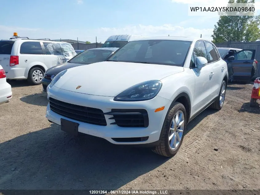 WP1AA2AY5KDA09840 2019 Porsche Cayenne