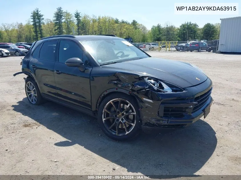 WP1AB2AY9KDA63915 2019 Porsche Cayenne S