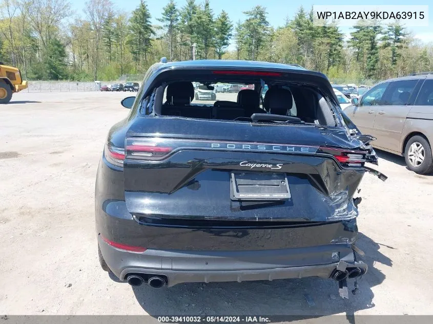 WP1AB2AY9KDA63915 2019 Porsche Cayenne S