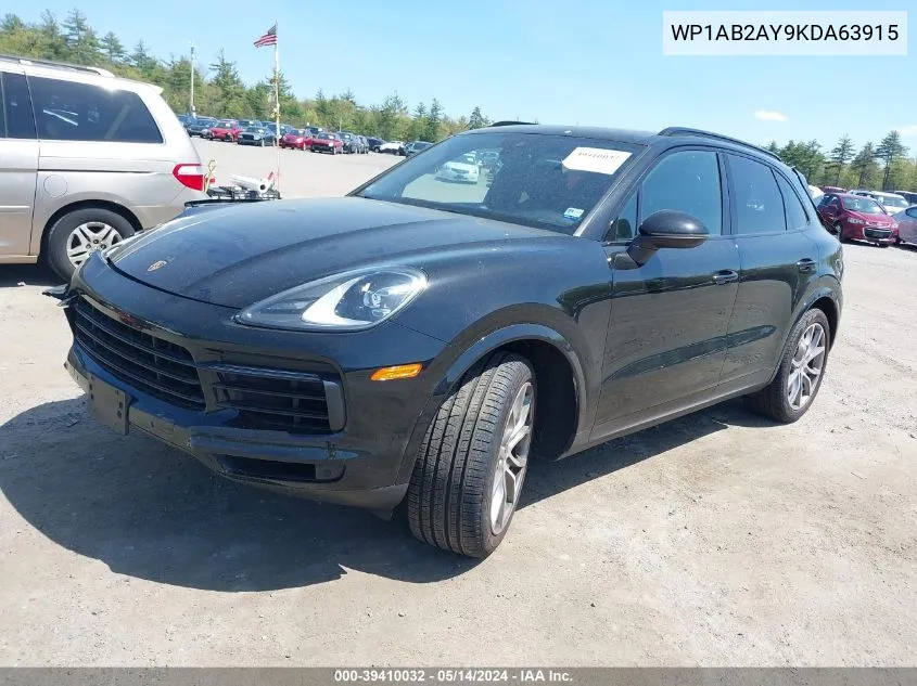 WP1AB2AY9KDA63915 2019 Porsche Cayenne S