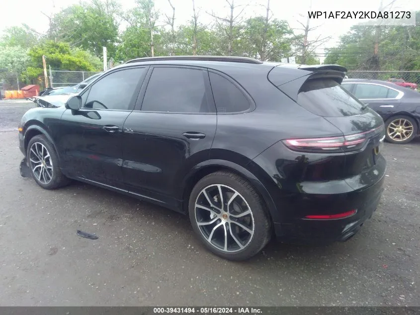 WP1AF2AY2KDA81273 2019 Porsche Cayenne Turbo