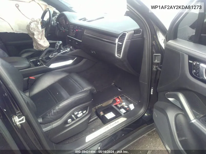 WP1AF2AY2KDA81273 2019 Porsche Cayenne Turbo