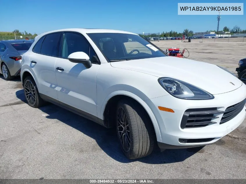 WP1AB2AY9KDA61985 2019 Porsche Cayenne S