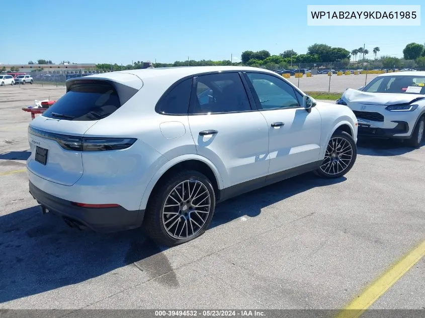 WP1AB2AY9KDA61985 2019 Porsche Cayenne S