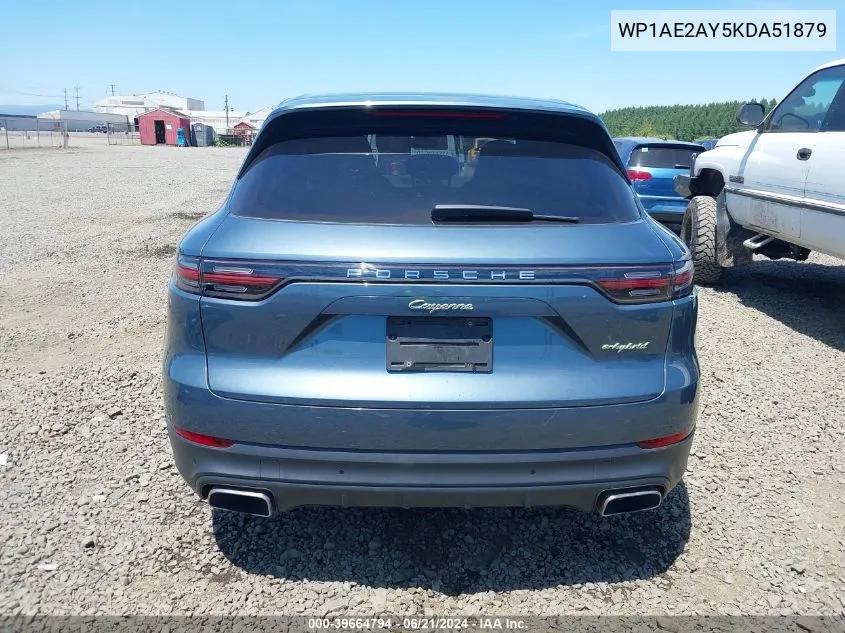 2019 Porsche Cayenne E-Hybrid Se Hybrid VIN: WP1AE2AY5KDA51879 Lot: 39664794