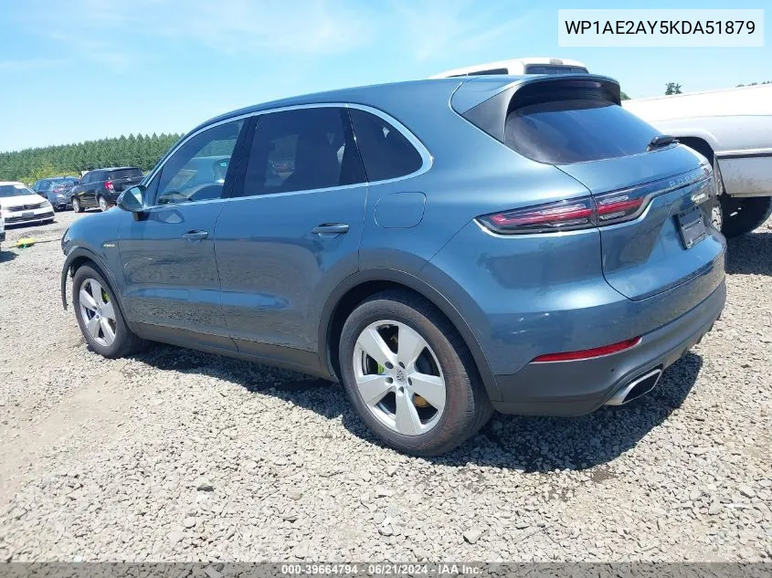 2019 Porsche Cayenne E-Hybrid Se Hybrid VIN: WP1AE2AY5KDA51879 Lot: 39664794