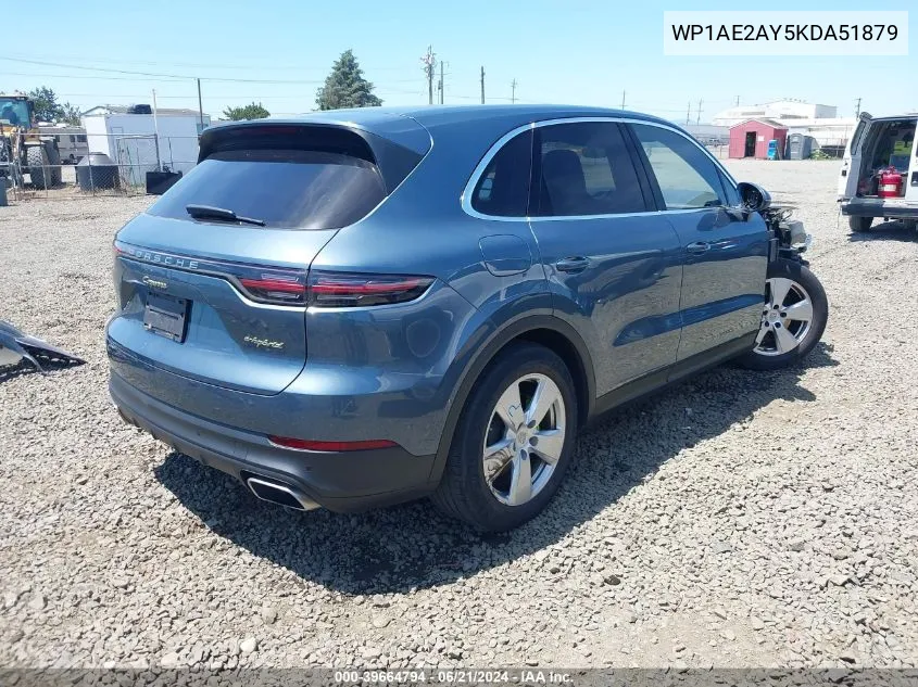 2019 Porsche Cayenne E-Hybrid Se Hybrid VIN: WP1AE2AY5KDA51879 Lot: 39664794